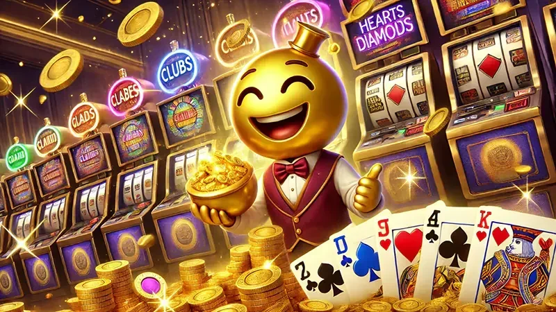 Layar permainan slot dengan reel dan simbol bonus yang terlihat jelas