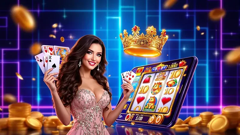 Tampilan slot mobile dengan reel dan panel informasi permainan
